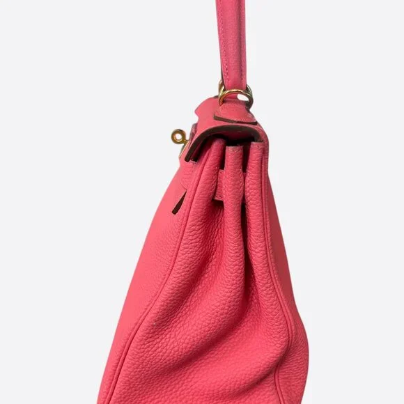 Hermes Pink Togo & Gold Hardware Kelly 28 - Picture 4 of 8